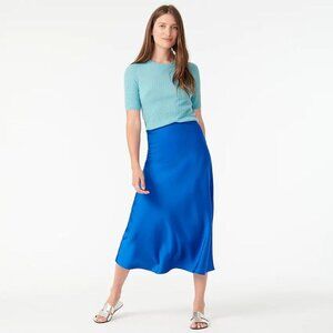 J. Crew Gwyneth slip skirt, size small, blue altered